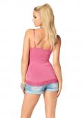 Top mit Spitze pink