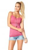 Top mit Spitze pink