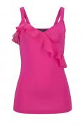 Top mit Volant pink