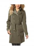 Trenchcoat mit Nieten khaki