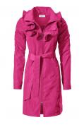 Trenchcoat mit Volants pink