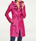 Trenchcoat mit Volants pink