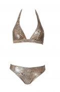 Triangel-Bikini gold-silber