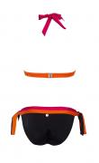 Triangel-Bikini schwarz-orange-pink