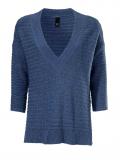 V-Pullover jeansblau