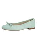 Veloursleder-Ballerina mint