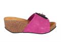 Veloursleder-Pantolette pink