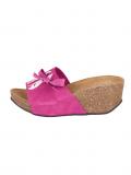 Veloursleder-Pantolette pink