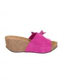 Veloursleder-Pantolette pink