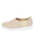 Veloursleder-Slipper beige