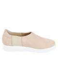 Veloursleder-Slipper beige