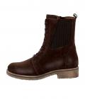 Veloursleder-Stiefelette dunkelbraun