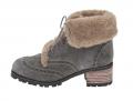 Veloursleder-Stiefelette grau