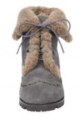 Veloursleder-Stiefelette grau