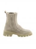 Veloursleder-Stiefelette mit Warmfutter sand