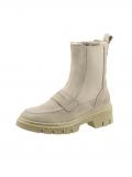 Veloursleder-Stiefelette mit Warmfutter sand