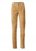 Velourslederhose camel