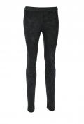 Velourslederimitat-Leggings schwarz