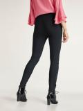 Velourslederimitat-Leggings schwarz