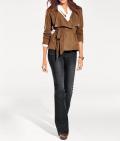 Velourslederimitatblazer camel