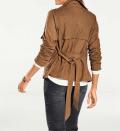 Velourslederimitatblazer camel