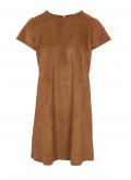 Velourslederimitatkleid cognac