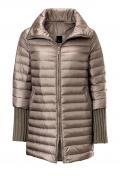 Wandlungs-Daunen-Steppjacke taupe