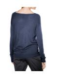 Wasserfall-Pullover blau