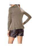 Wasserfall-Pullover taupe