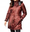 Wattierte Jacke rotbraun-metallic