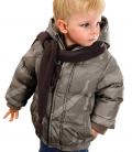 Wattierte-Kinder-Steppjacke taupe