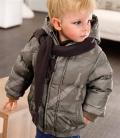 Wattierte-Kinder-Steppjacke taupe