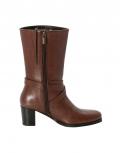 Weitschaft-Rindleder-Stiefelette braun XL