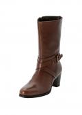 Weitschaft-Rindleder-Stiefelette braun XL