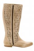 Weitschaft-Stiefel beige