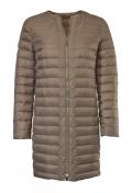 Wende-DaunenLongjacke taupe