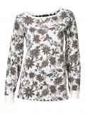 Wende-Sweatshirt creme-gemustert Gr. 52/54