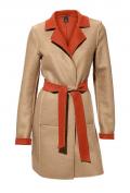 Wende-Walkwollmantel beige-orange