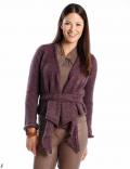 Wickeljacke lila-braun