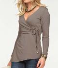 Wickelshirt taupe