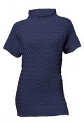 Woll-Longpullover blau