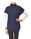 Woll-Longpullover blau