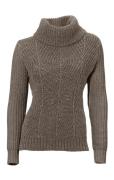 Woll-Rollkragenpullover taupe