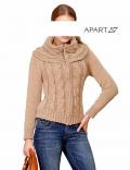 Woll-Strickjacke camel