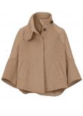 Wollponchojacke camel