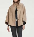 Wollponchojacke camel