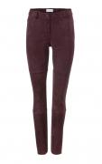 Ziegenveloursleder-Leggings bordeaux