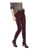 Ziegenveloursleder-Leggings bordeaux