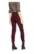 Ziegenveloursleder-Leggings bordeaux