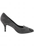 Ziegenvelourslederpumps grau